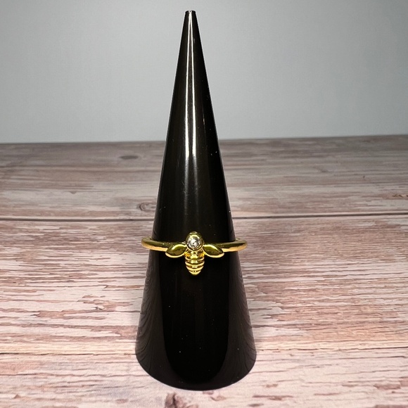 Bumblebee Ring with CZ Accent - Picture 2 of 5